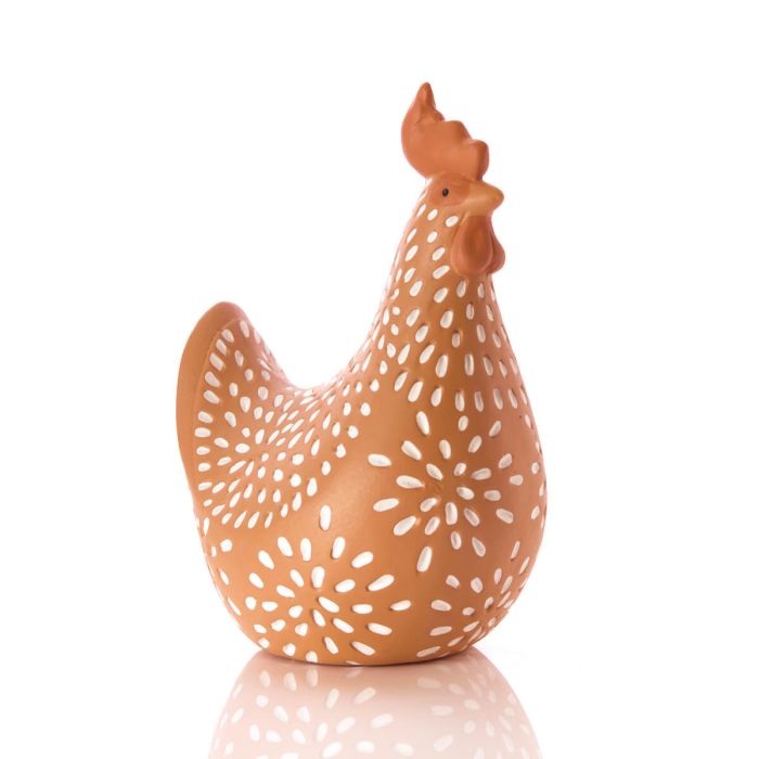 Rustic Speckled Chicken Clay Ornament