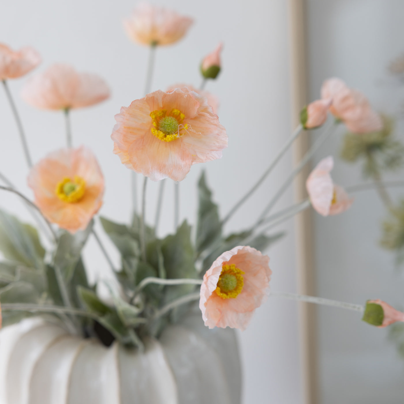 Salmon Poppy Spray