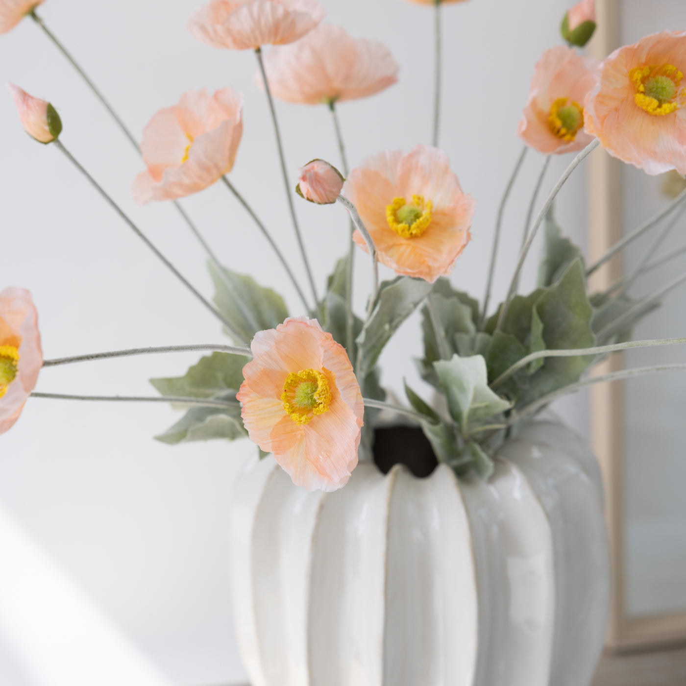 Salmon Poppy Spray
