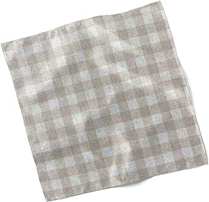 Set of 4 Hillcrest Gingham Sand Design Fabric Napkins