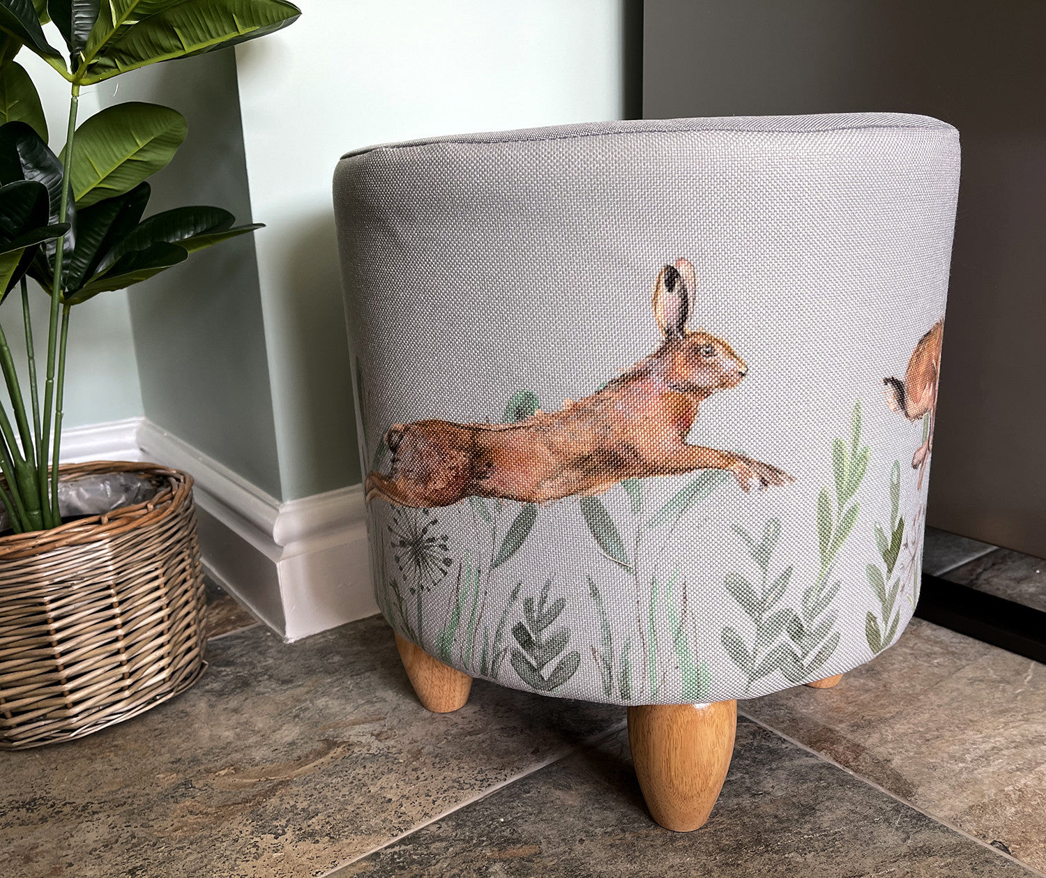 Autumn Hare Foot Stool