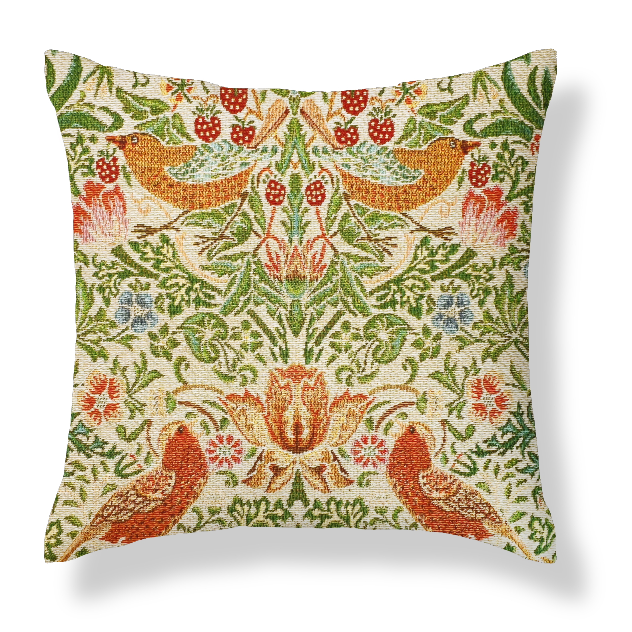 William Morris Strawberry Thief Tapestry Linen Cushion