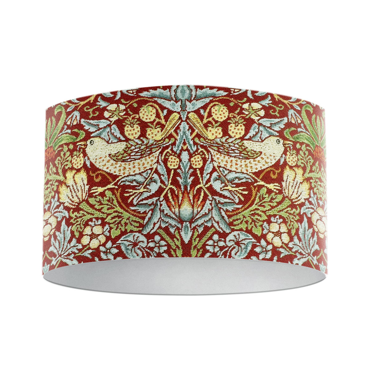 William Morris Tapestry Strawberry Thief Wine Drum Lampshade