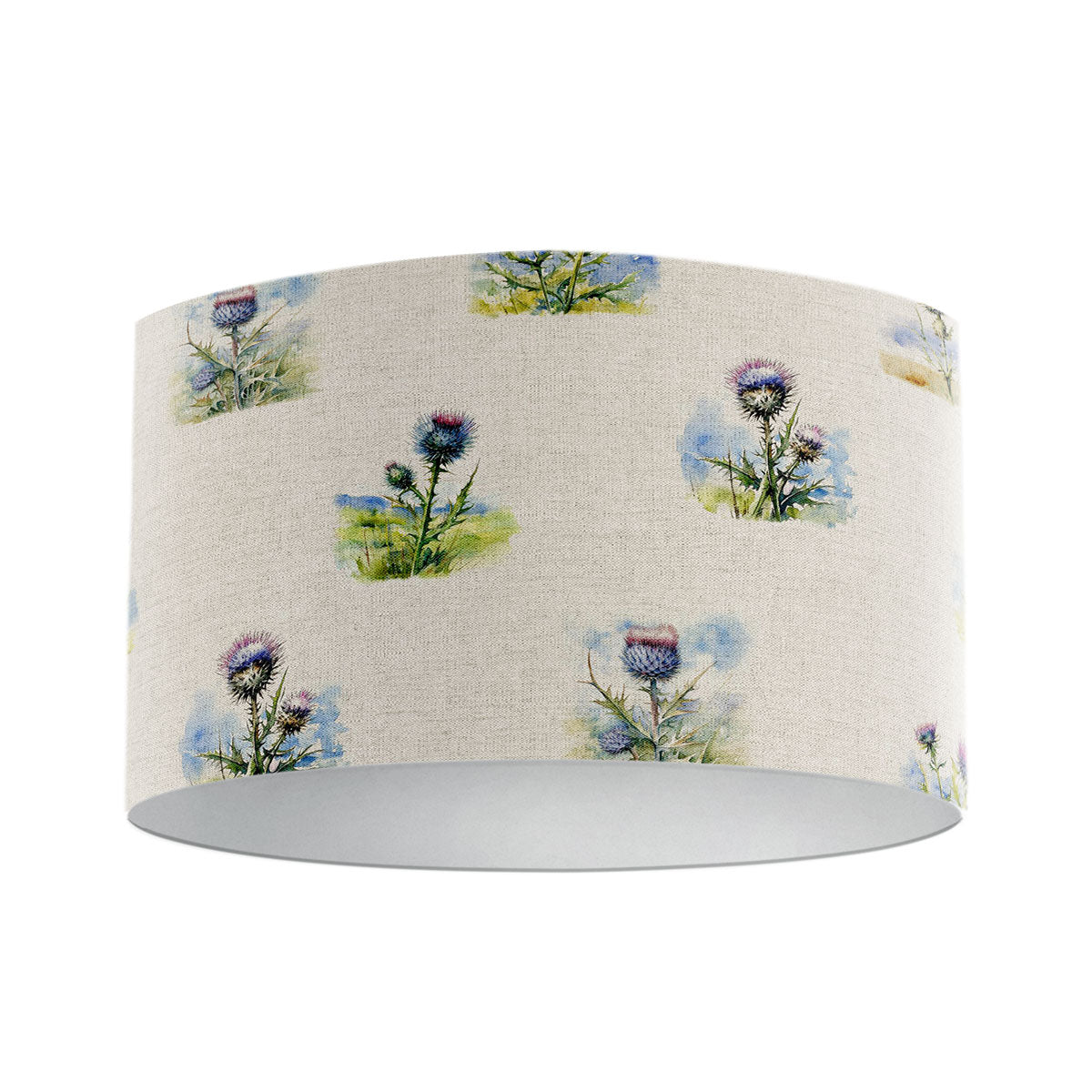 Thistles Beige Drum Lampshade