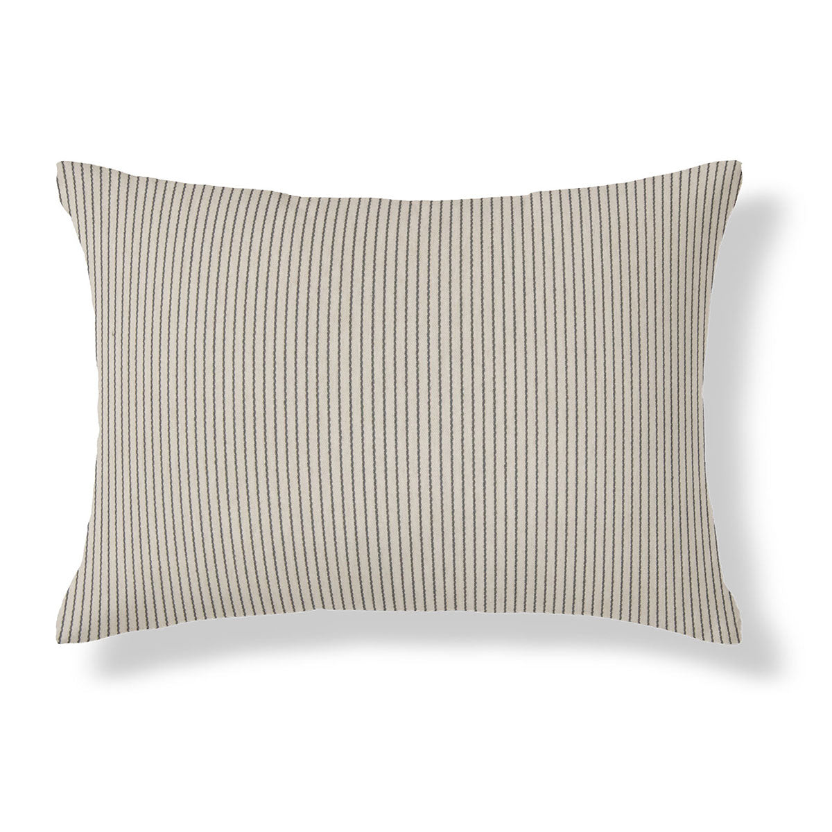 Venice Charcoal Textured Stripe Rectangle Cushion