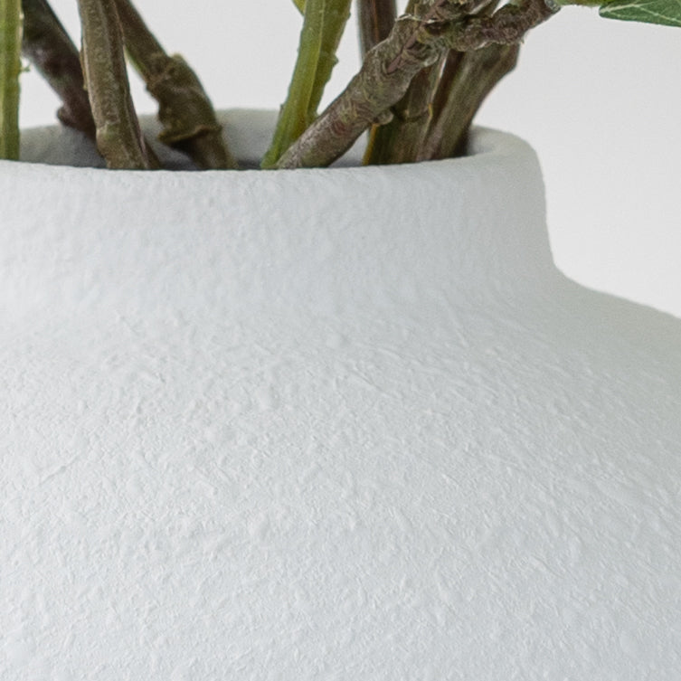 Matt White Shaped Ceramic Vase