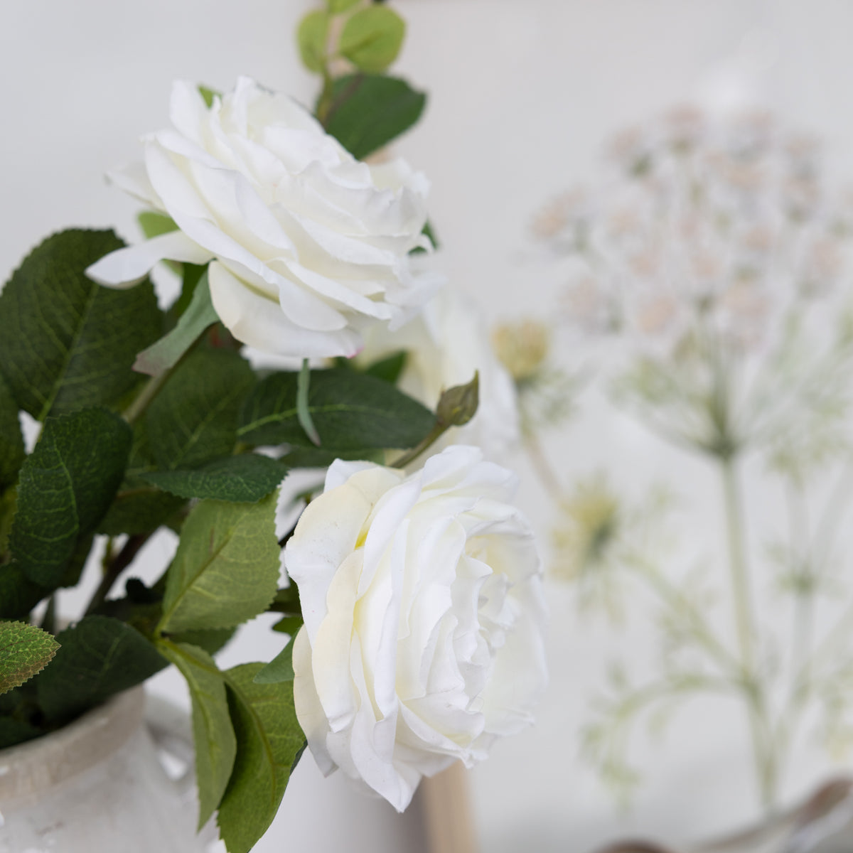 White Triple Rose Spray