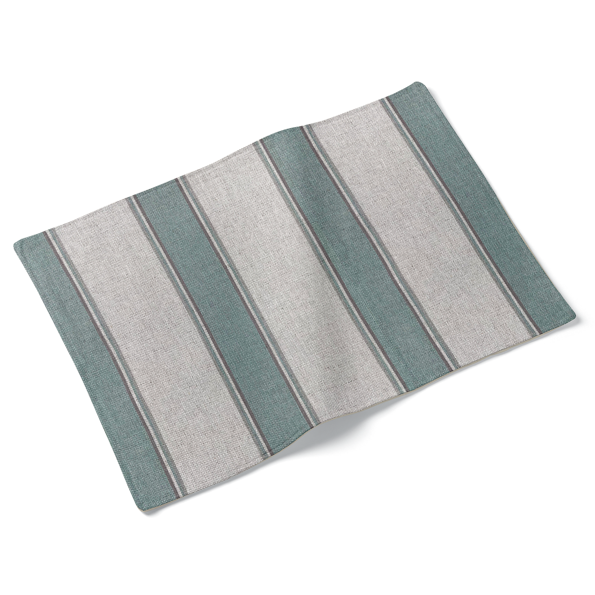 Set of 4 Duckegg Willow Wide Stripe Design Fabric Placemats