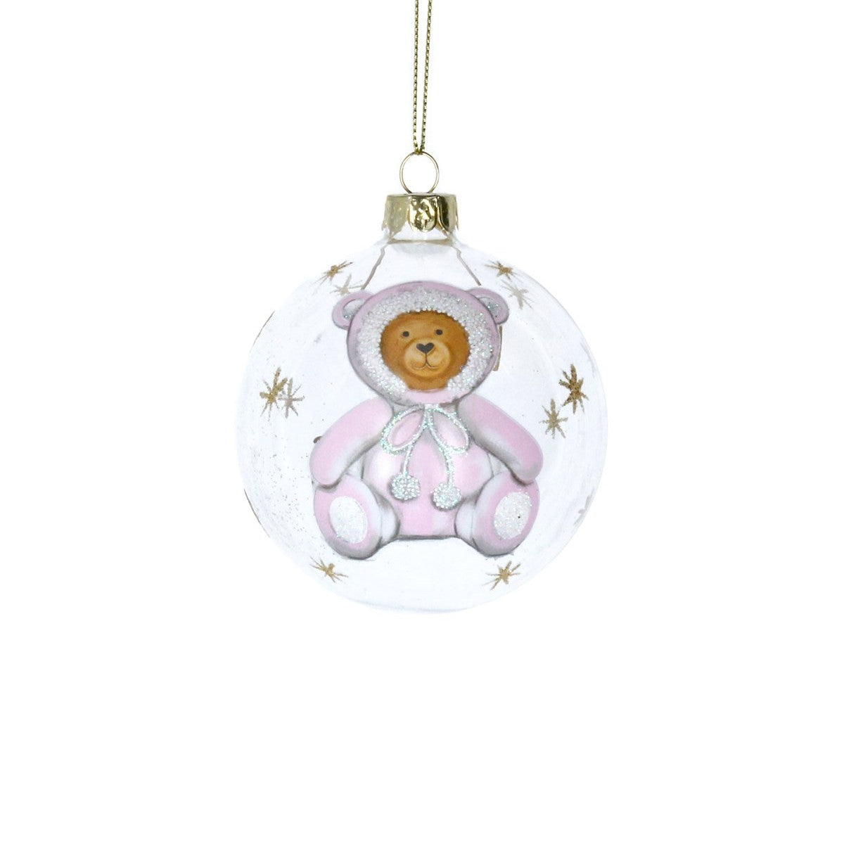 Clear Glass Bauble - Baby's First Christmas