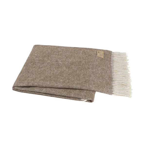 Cocoa Italian Herringbone Throw