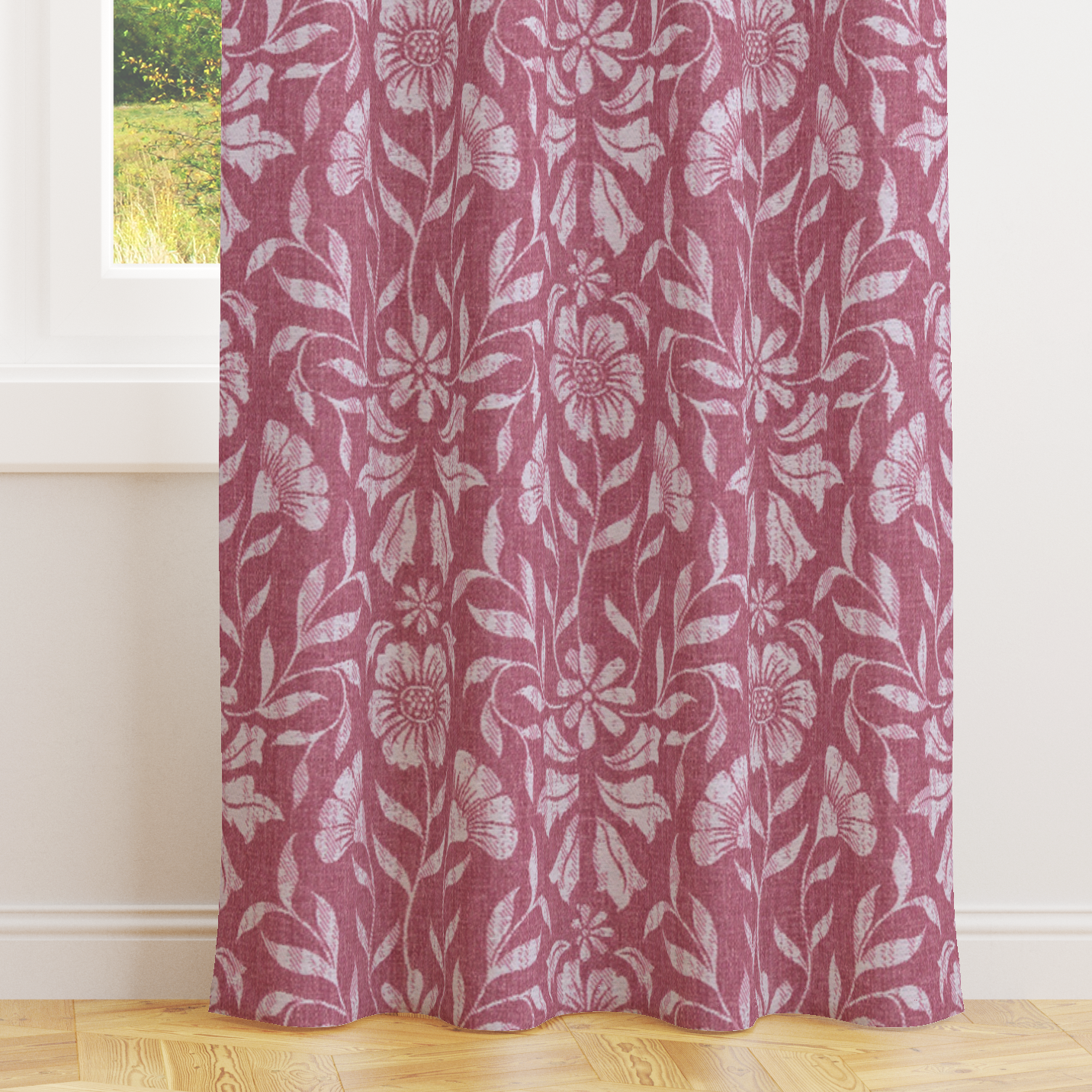 Berkeley Raspberry Curtains