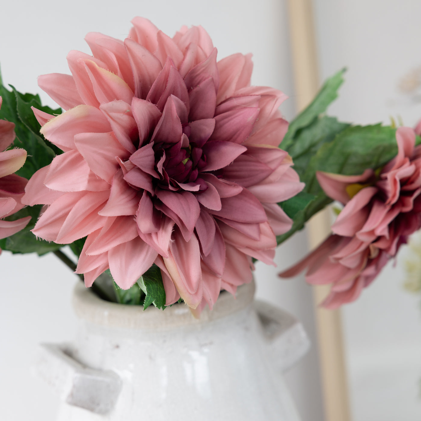Faux Rouge Monarch Dahlia Stem