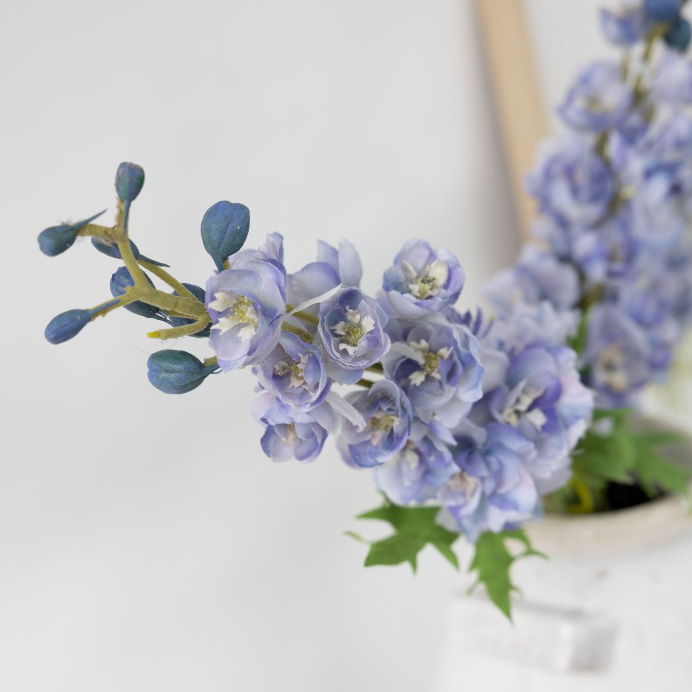 Faux Blue Delphinium Stem