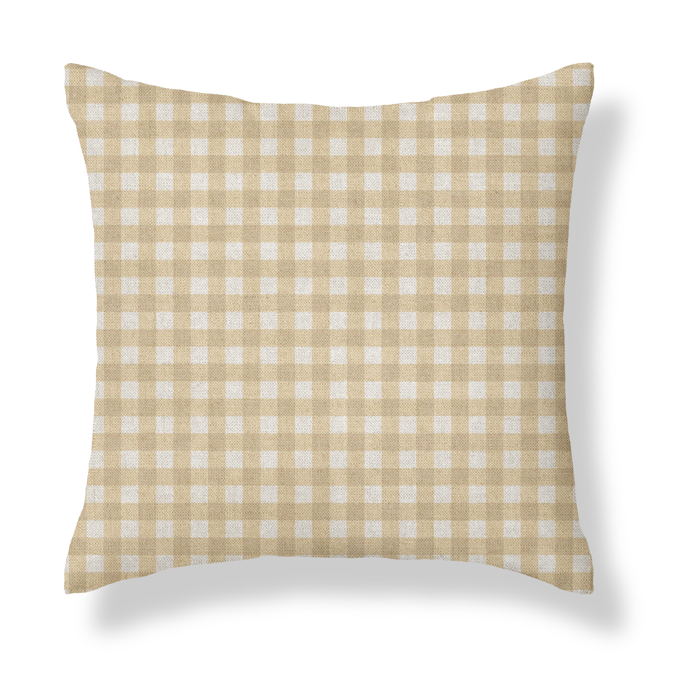 Hillcrest Sand Beige Gingham Cushion