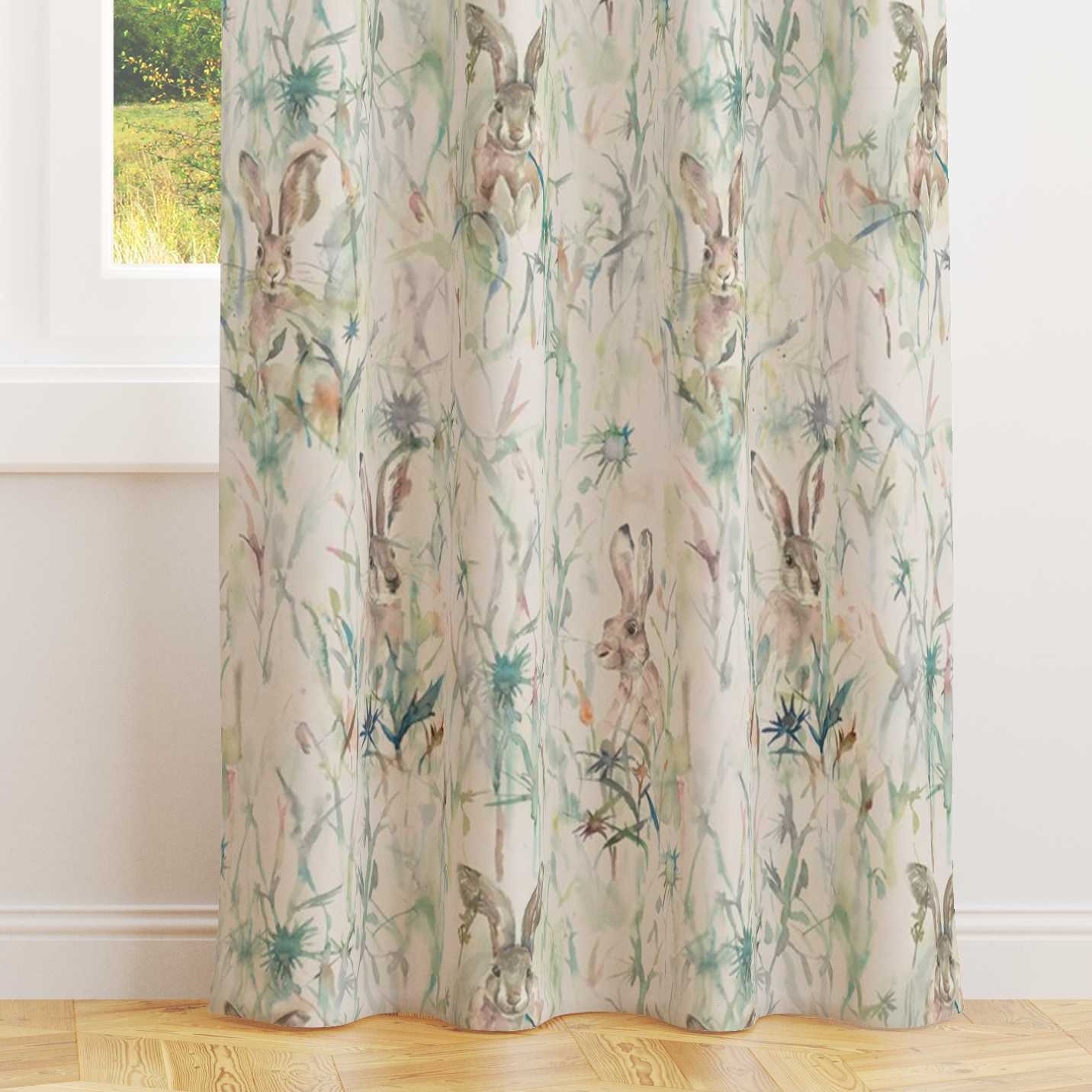 Jack Rabbit Cream Curtains