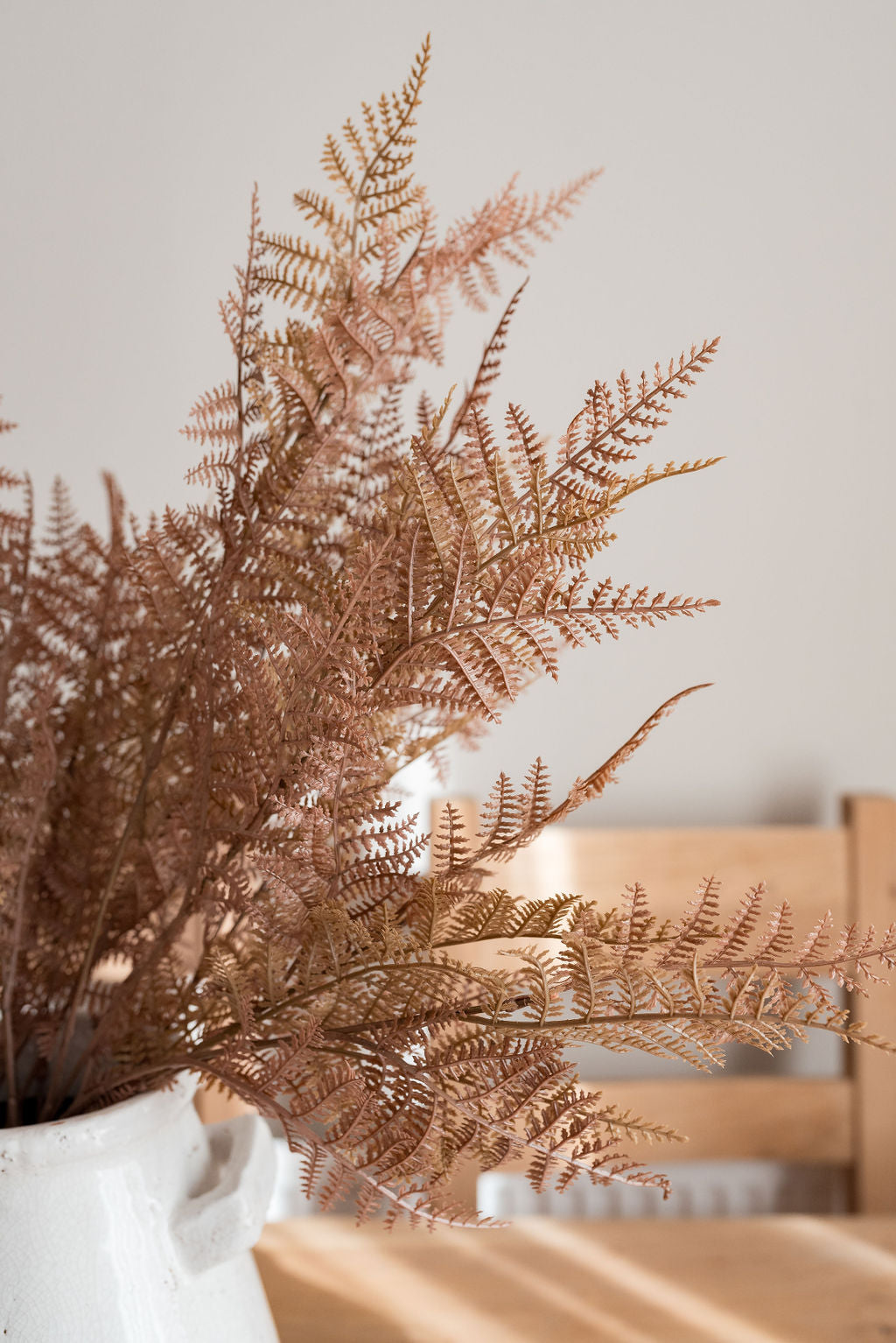 Faux Brown Fern Spray