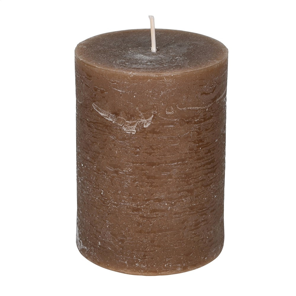 Small Mocha Pillar Candle