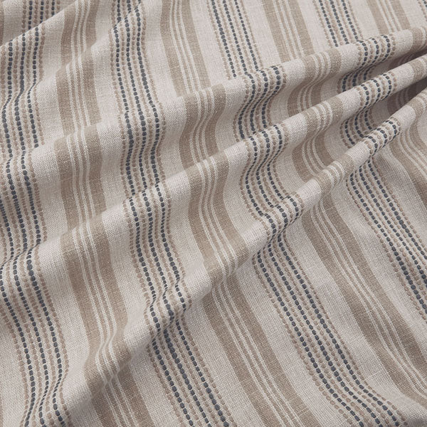 Positano Fawn Embroidered Stripe Square Cushion