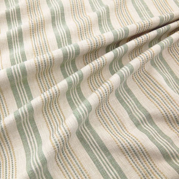 Positano Seafoam Embroidered Stripe Square Cushion