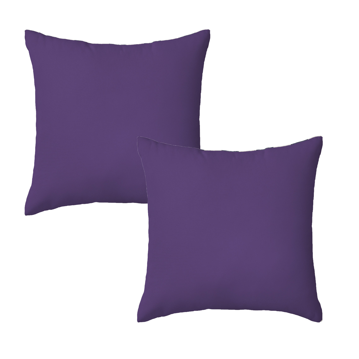 Set of 2 Premium Purple Garden Square Water Resistant Cushions