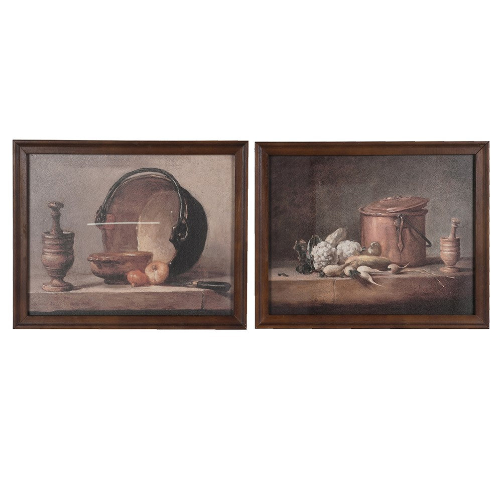 Set of 2 Vintage Kitchen Still Life Prints