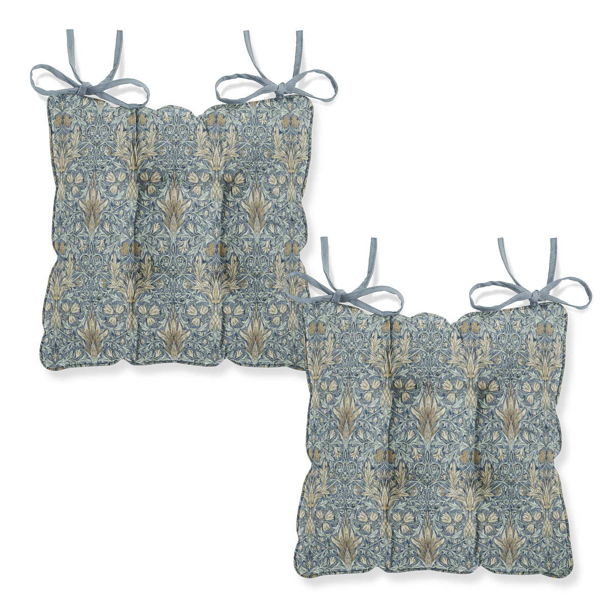 William Morris Snakeshead Denim Chair Seat Pad