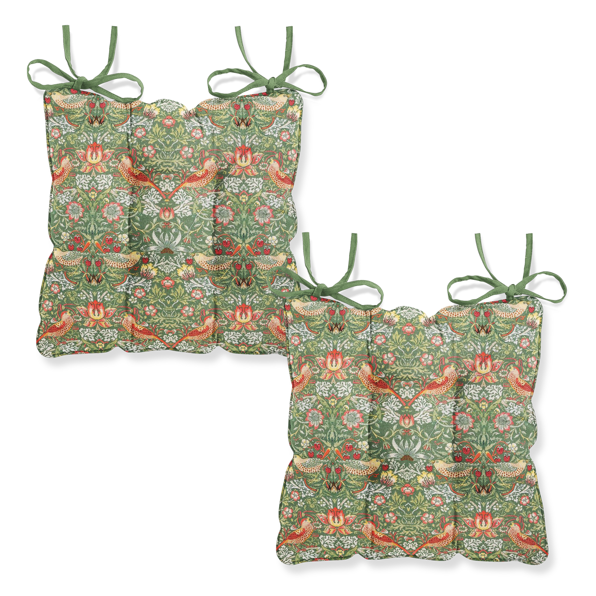 William Morris Sage Strawberry Thief Chair Seat Pad