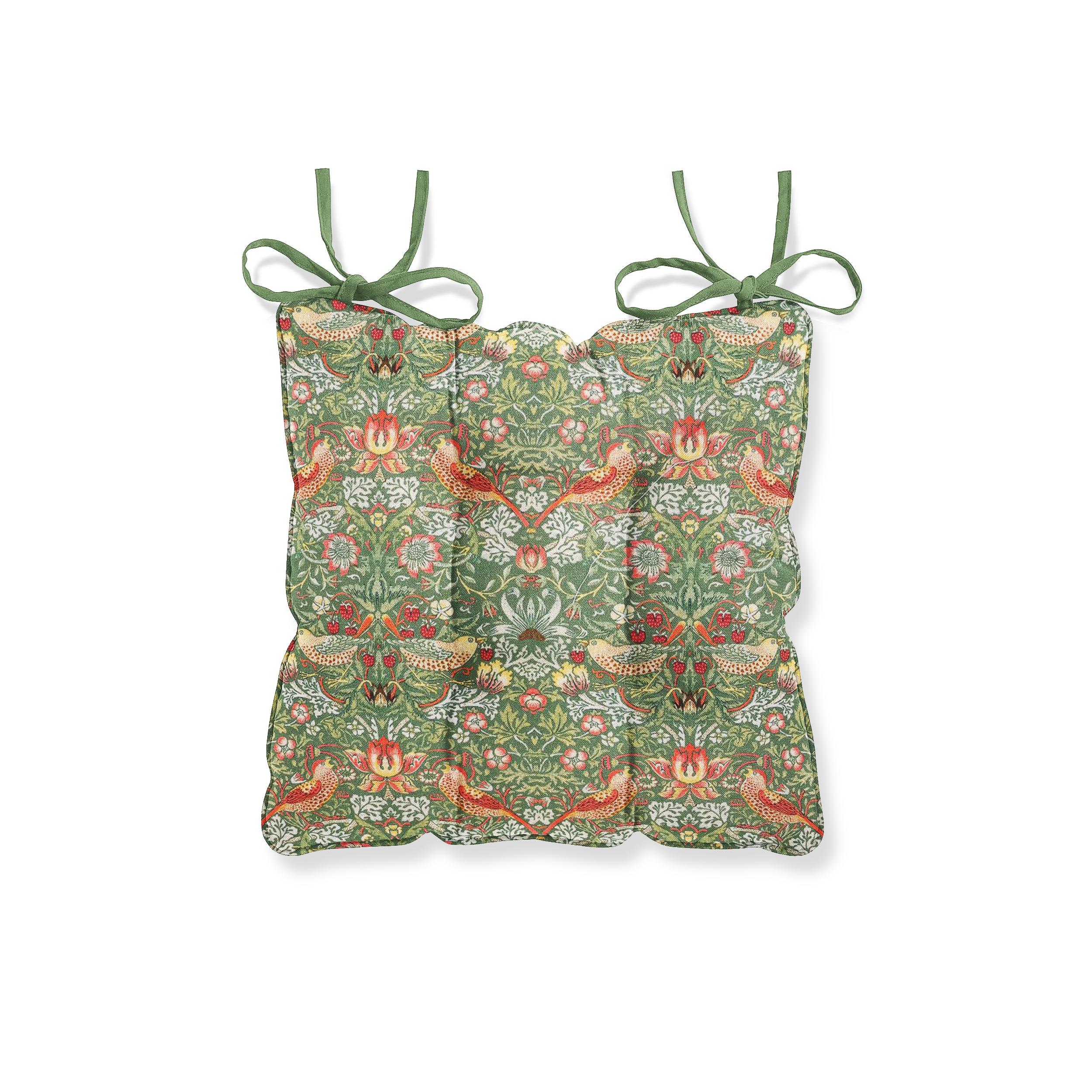 William Morris Sage Strawberry Thief Chair Seat Pad