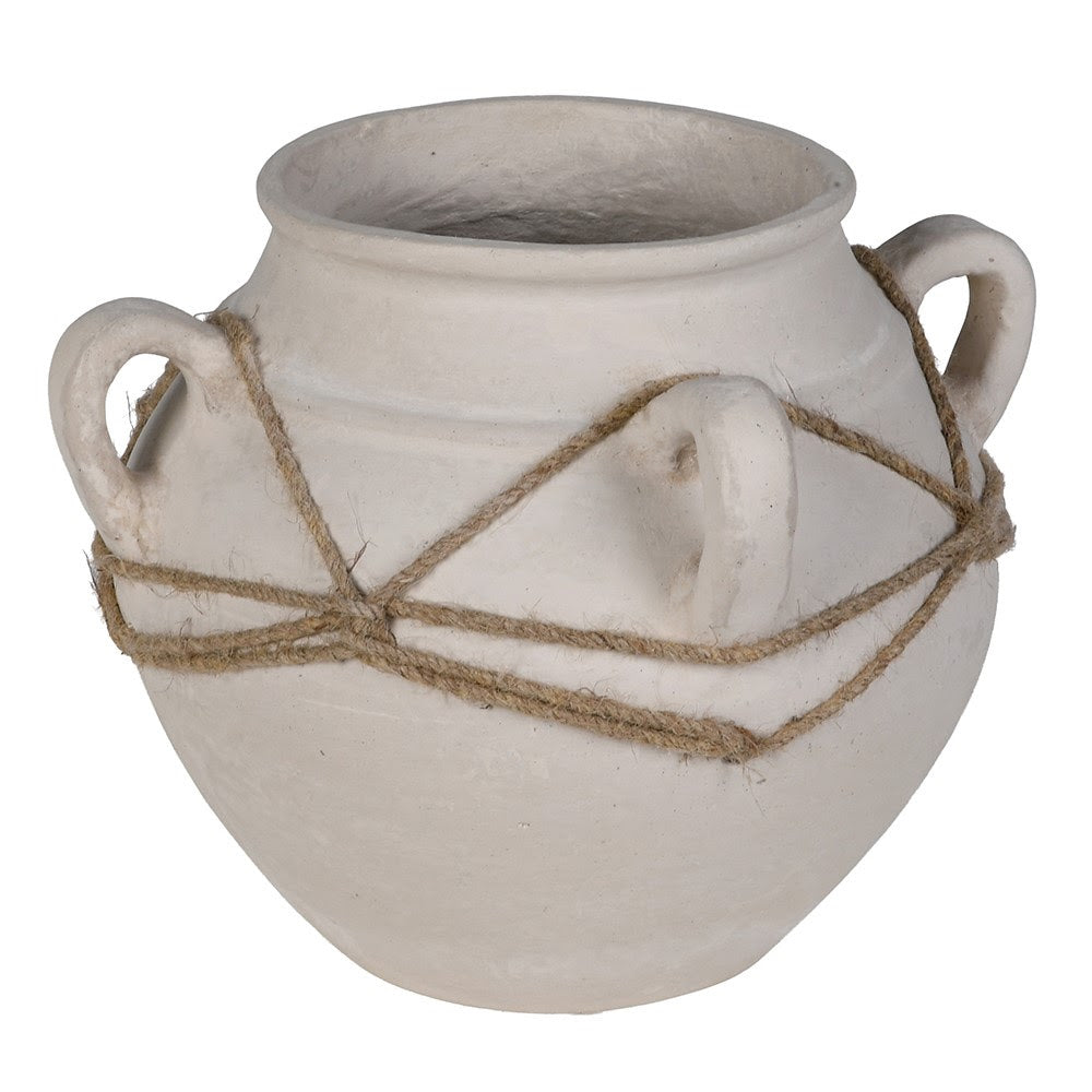 Off-White Rustic Ceramic Pot