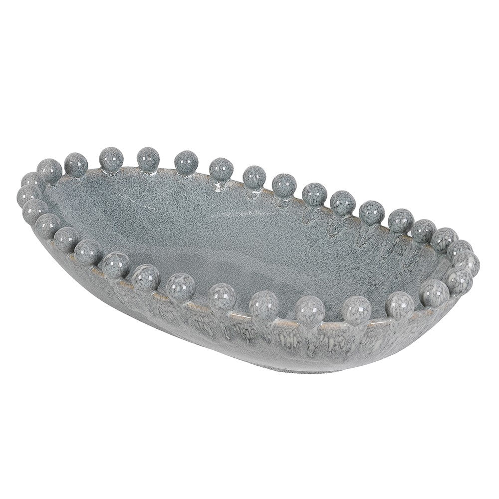 Large Blue Bobble Edge Decorative Bowl