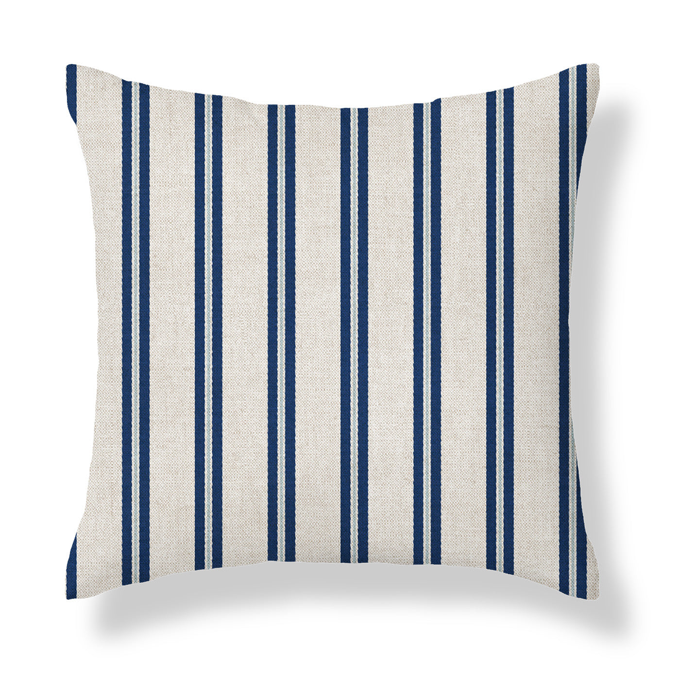 Winterfell Eclipse Navy Ticking Stripe Cushion