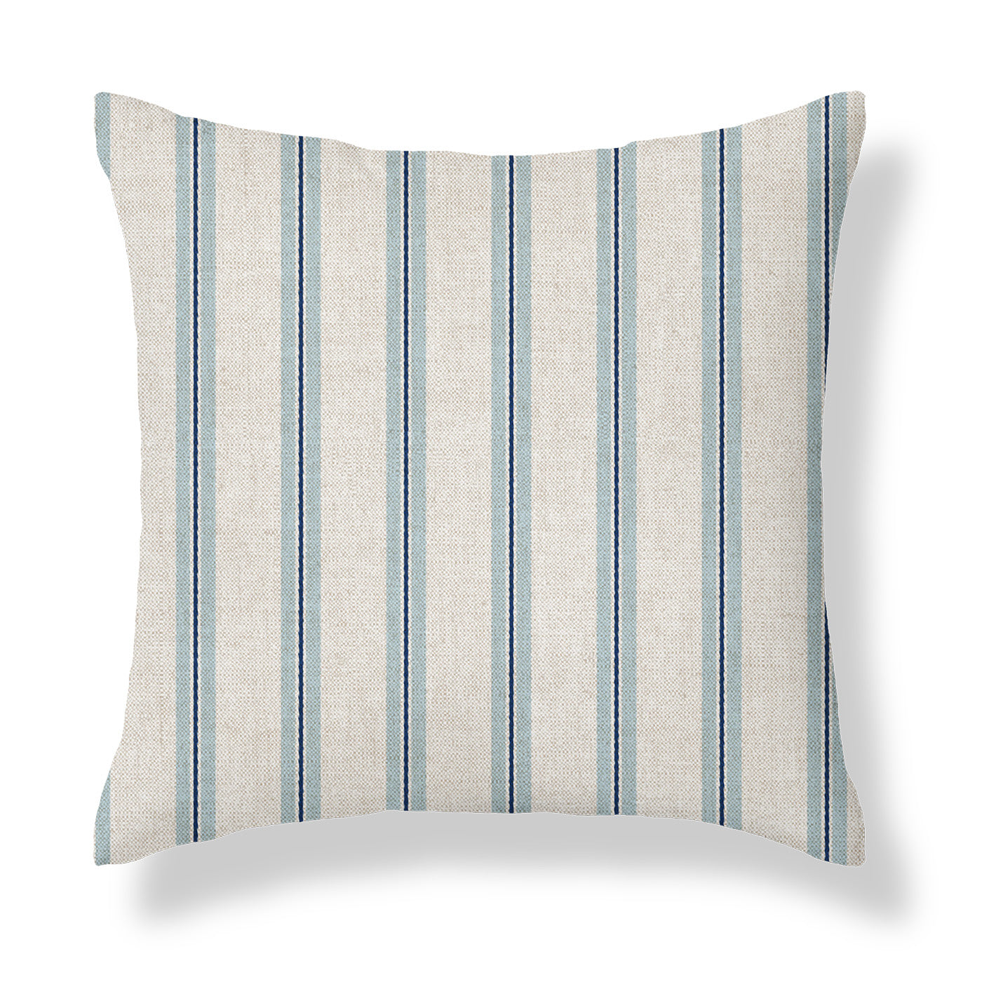 Winterfell Sky Blue Ticking Stripe Cushion