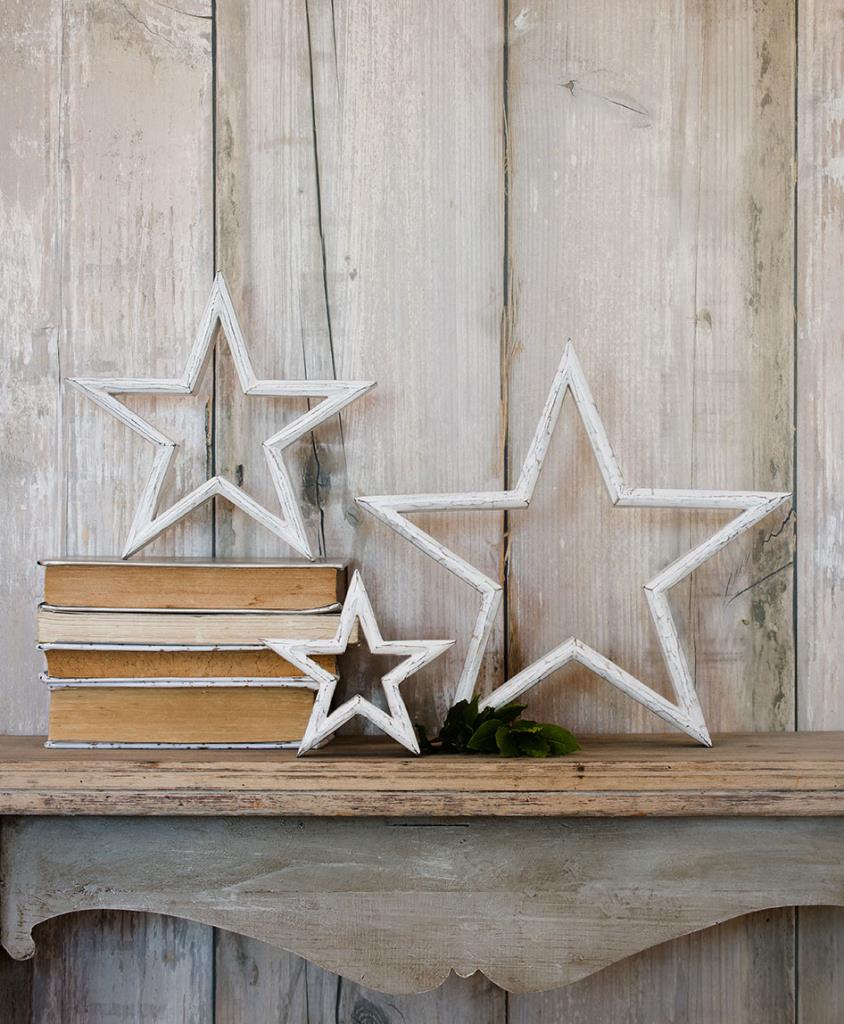Medium White Mango Wood Star