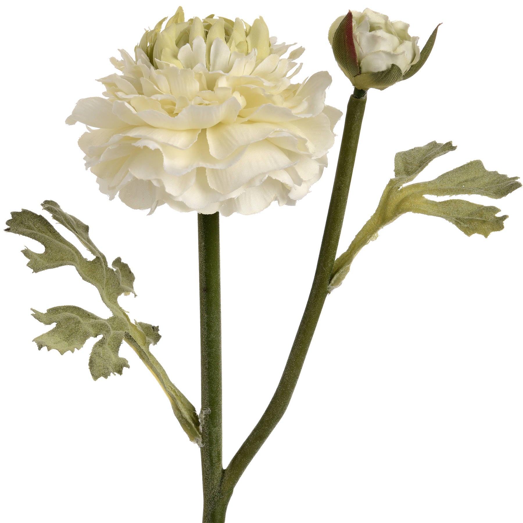Faux Green Ranunculus Stem