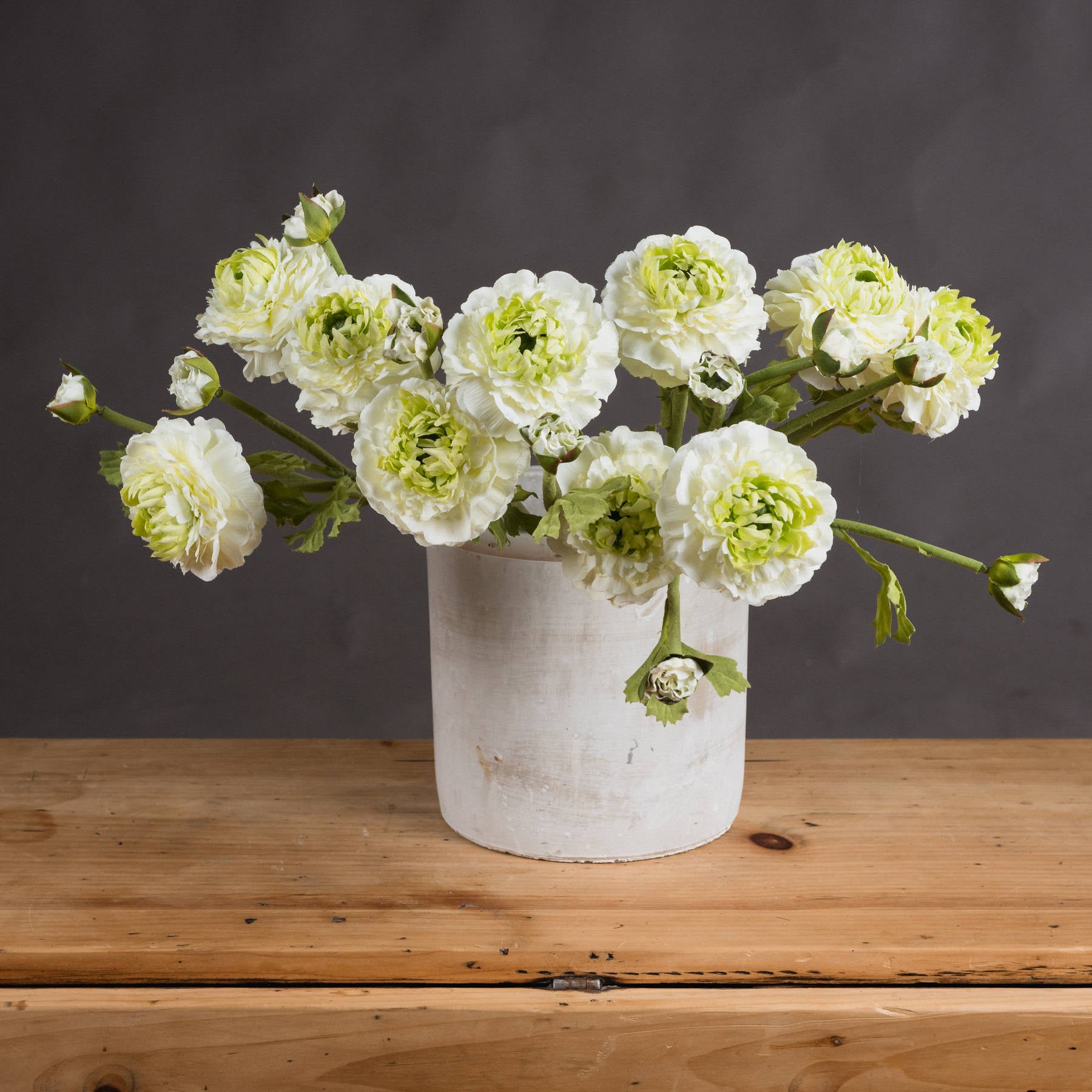 Faux Green Ranunculus Stem