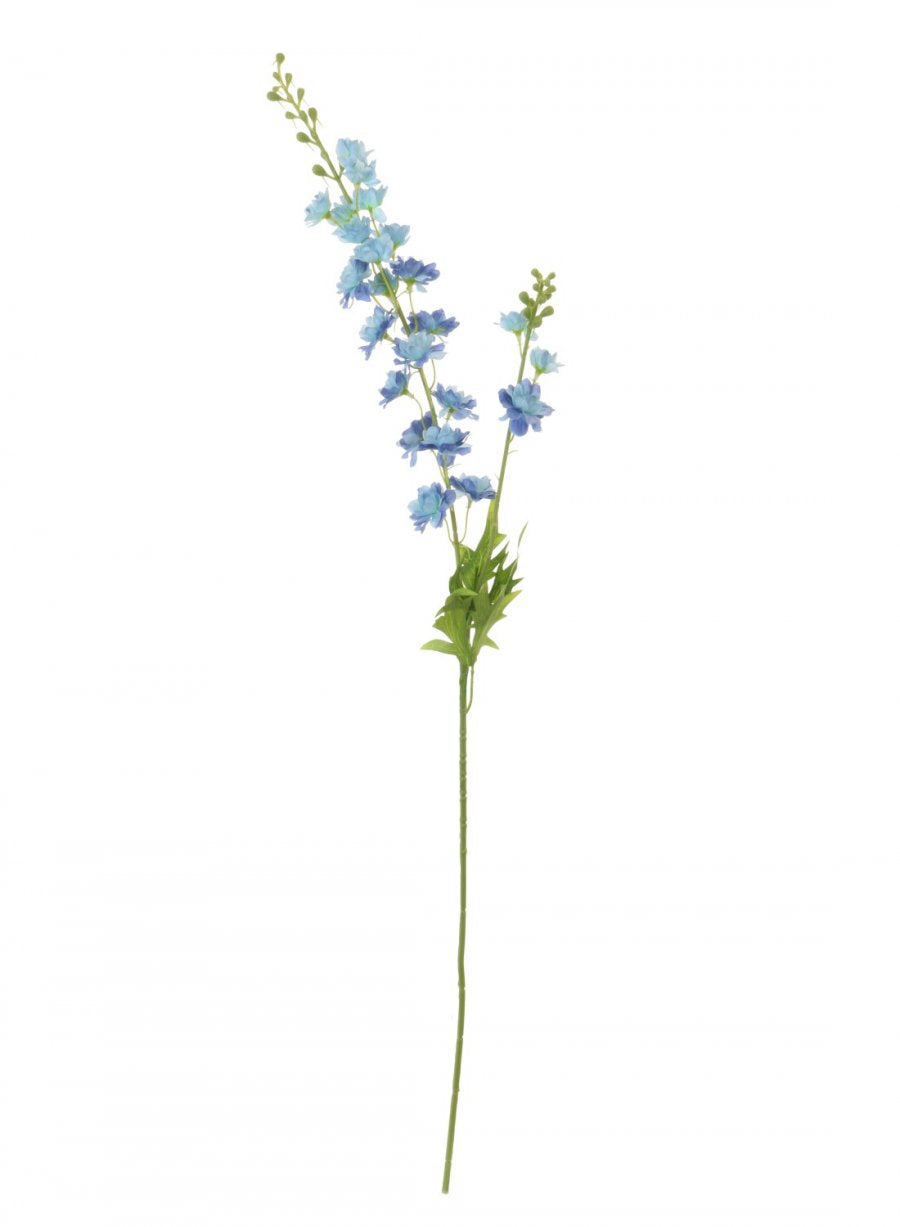 Faux Silk Slim Two-Stemmed Blue Stock Stem