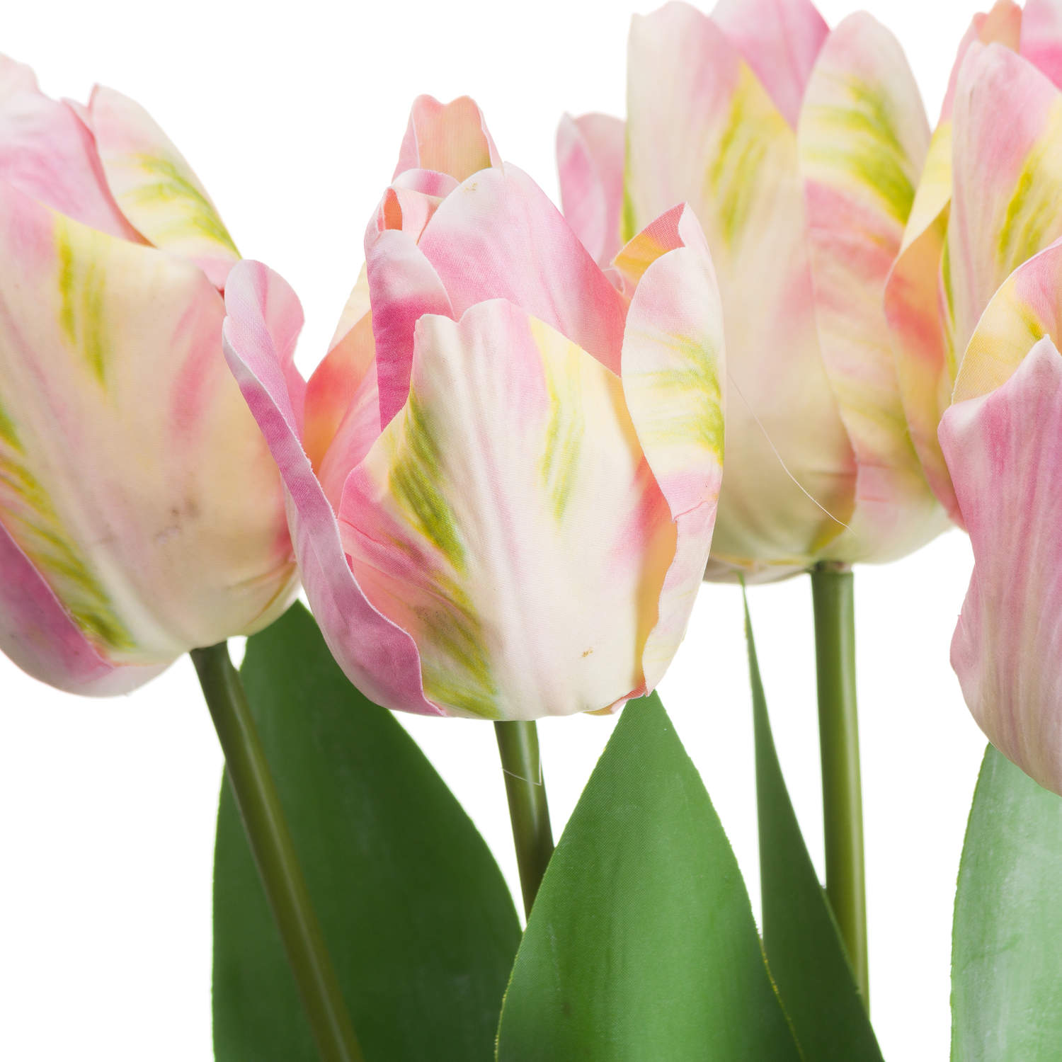 Pink & Green Faux Tulip Stem