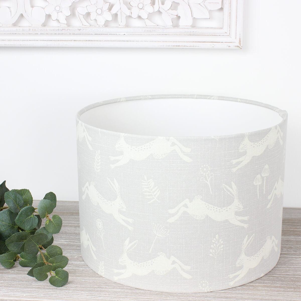 Jumping Hare Grey Lampshade