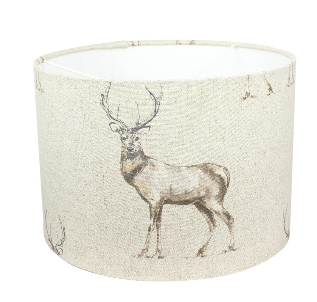 Glencoe Stag Drum Lampshade