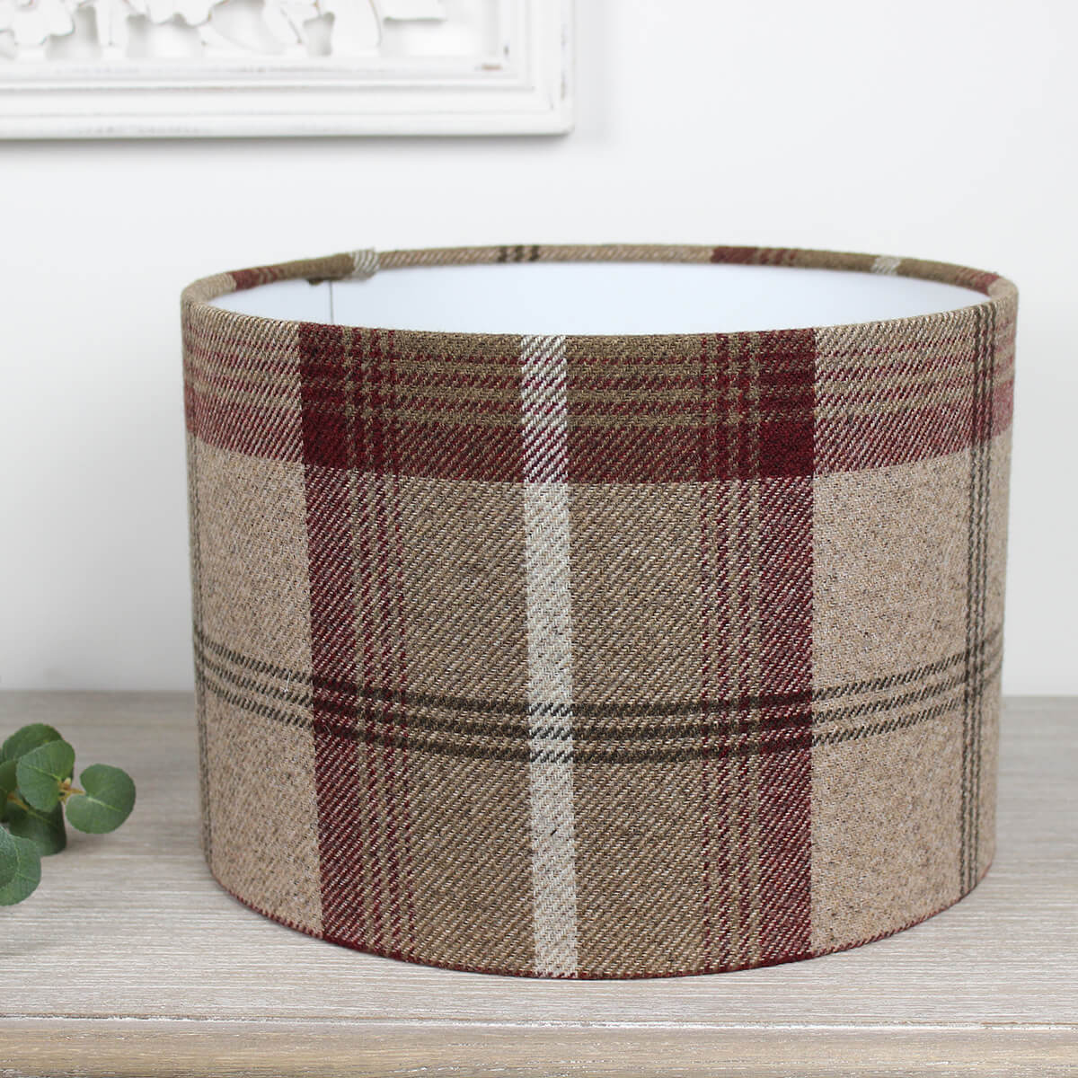 Balmoral Mulberry Tartan Check Lampshade