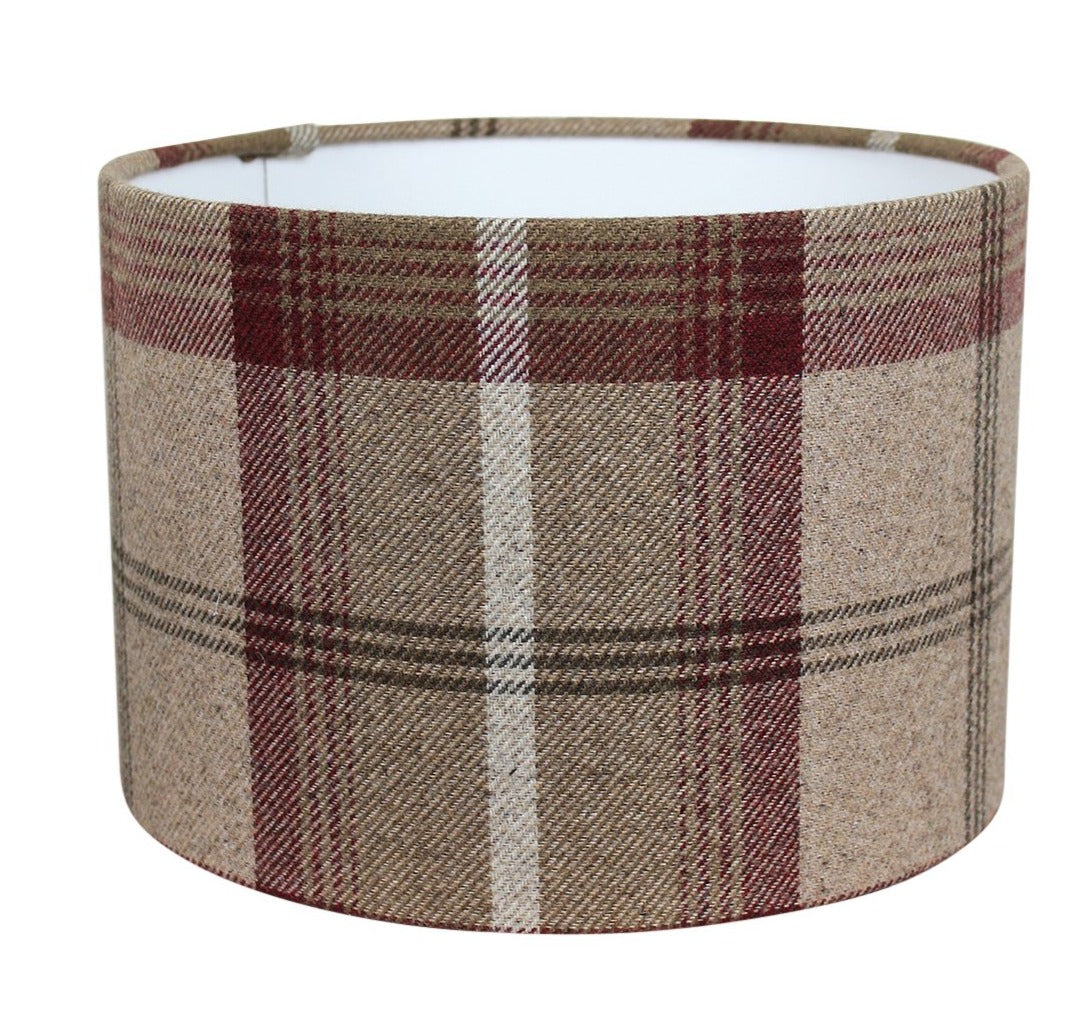 Balmoral Mulberry Tartan Check Lampshade