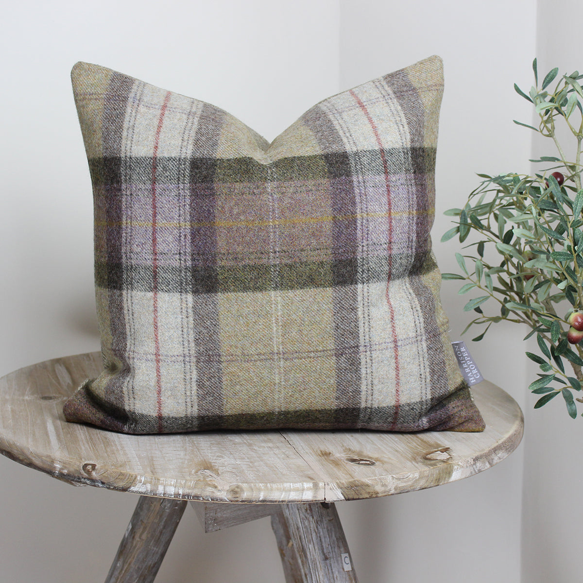 Skye Moonstone Tweed Wool Cushion