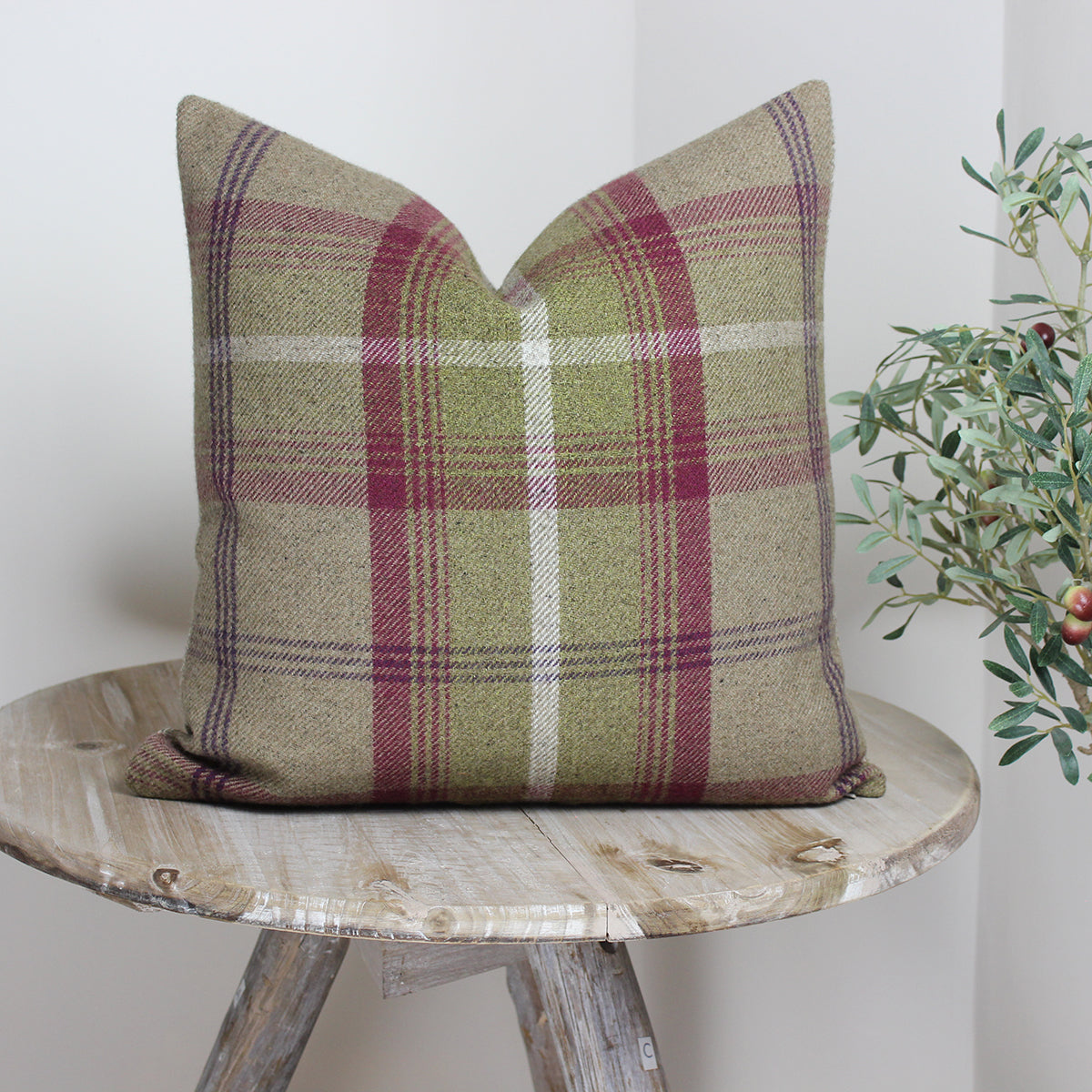 Balmoral Heather Checked Cushion