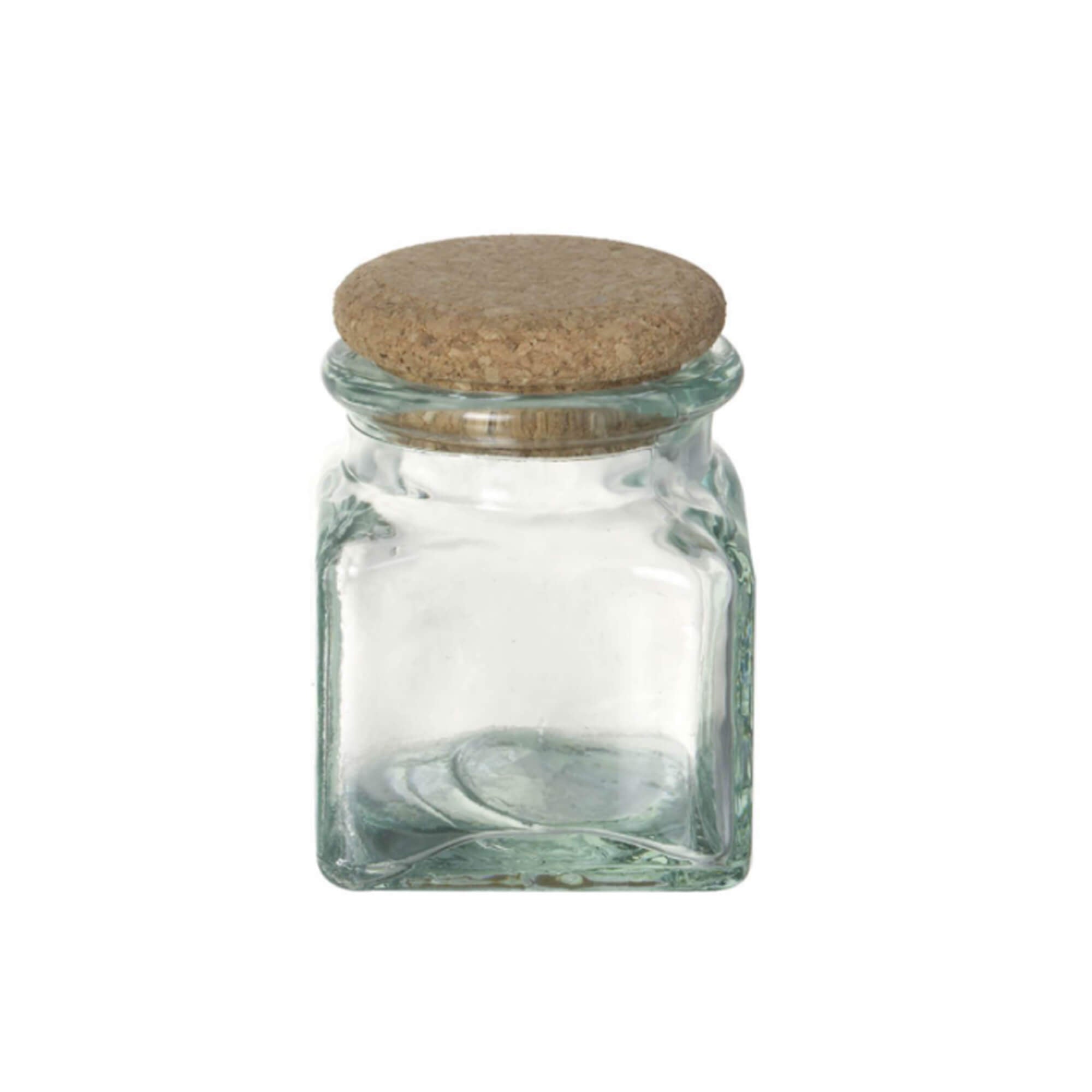 Cork Top Short Glass Jar