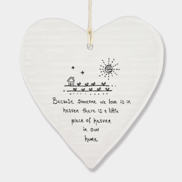 East of India Porcelain Heart Heaven