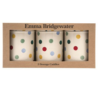 Emma Bridgewater Polka Dot Set of 3 Round Caddies