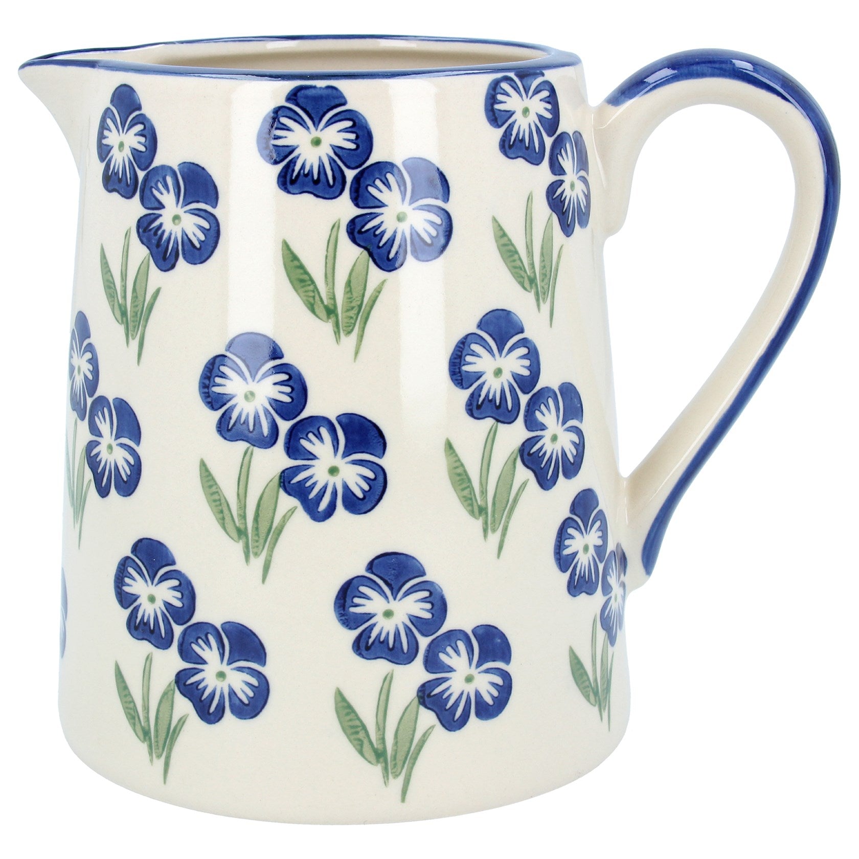 Blue Viola Stoneware Pitcher