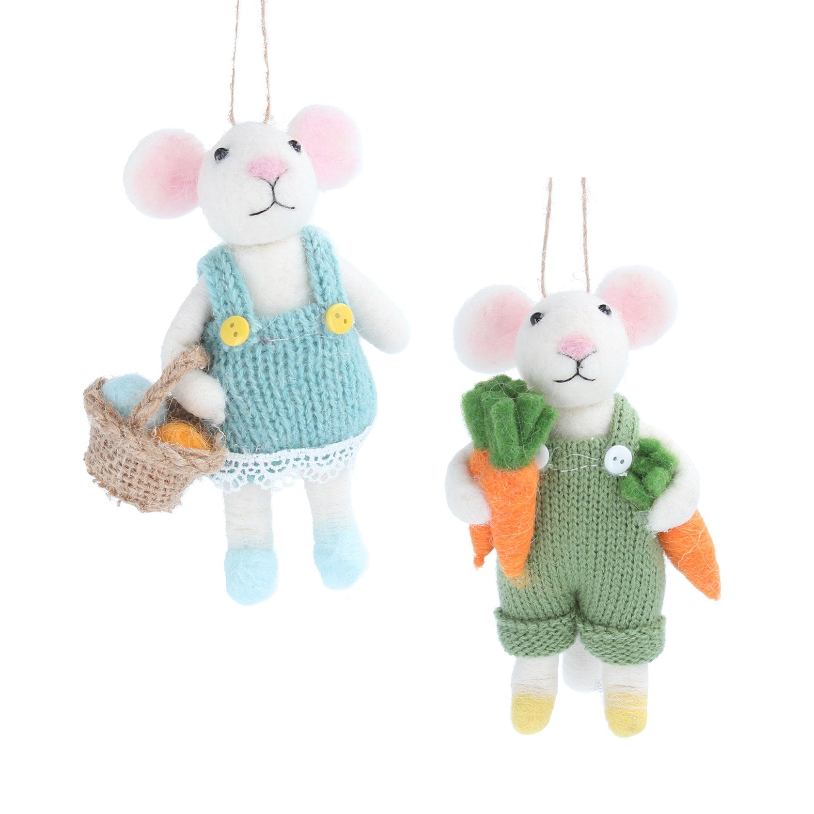 Mr & Mrs Knitted Mouse