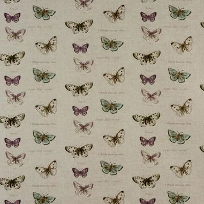Butterflies Linen Roman Blind