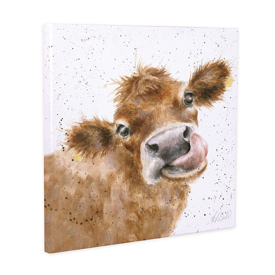 Mooo Cow 20cm Canvas Print